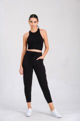 Siyah Cepli Jogger