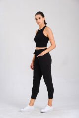 Siyah Cepli Jogger