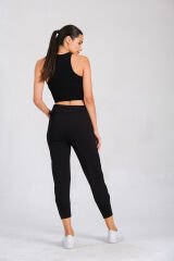 Siyah Cepli Jogger