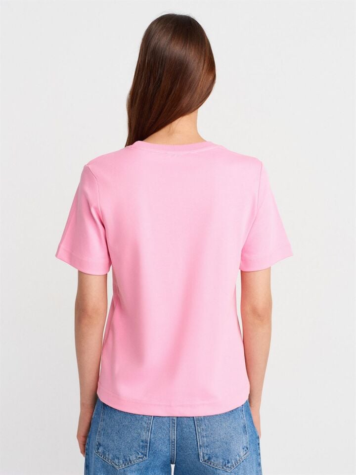 Basic Pembe Tshirt