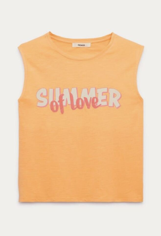 Turuncu Sıfır Kol Tshirt