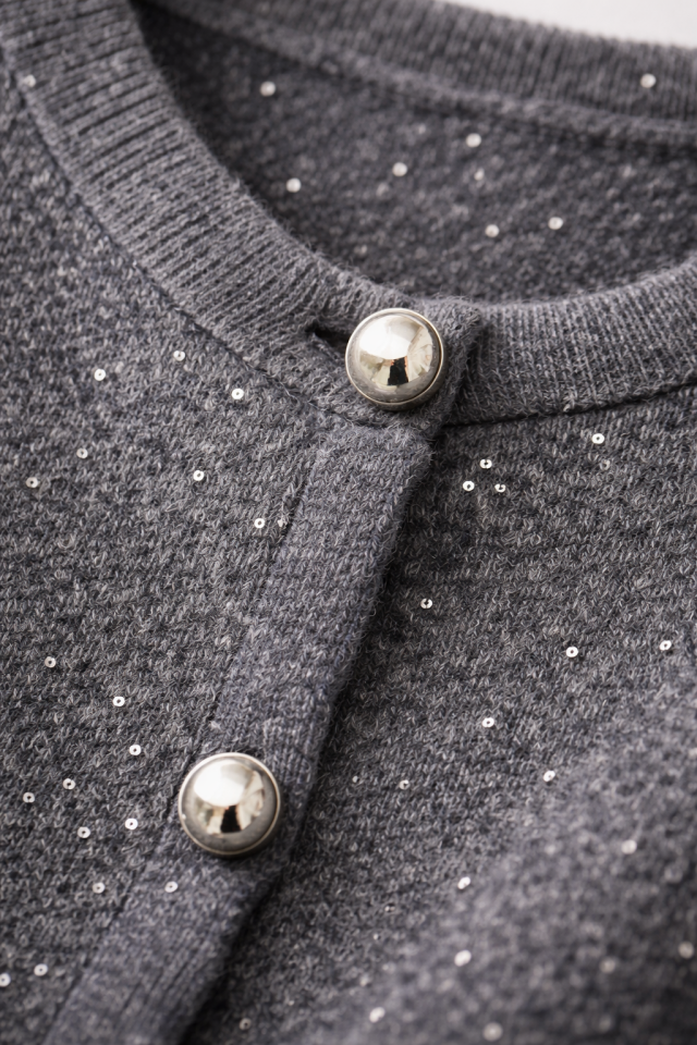 Pırıltılı Triko Hırka