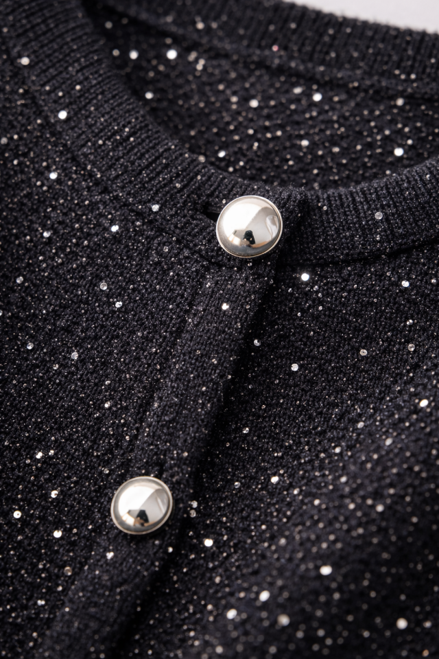 Pırıltılı Triko Hırka